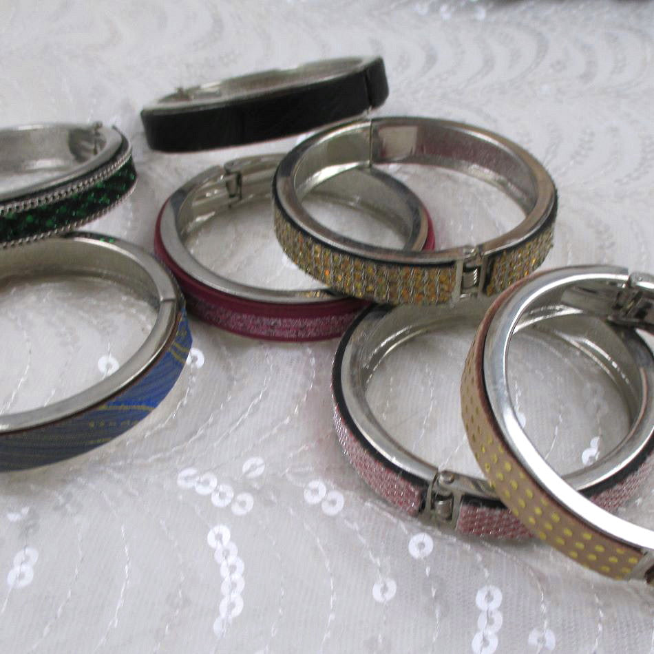 Silver Bangle Bracelet Leather Insert - VP's Jewelry