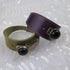 Wide Cuff Leather Bracelet Silver & Black Accent - VP's Jewelry