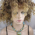 Handmade Green Fair Trade Kazuri Necklace Turquoise & Green Beads - VP's Jewelry