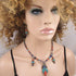 Boho Tibetan Turquoise Inlay Pendant Necklace & Earrings - VP's Jewelry