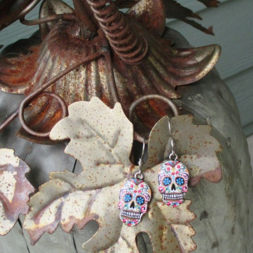 Dia de los Muertos Skull Earrings - VP's Jewelry