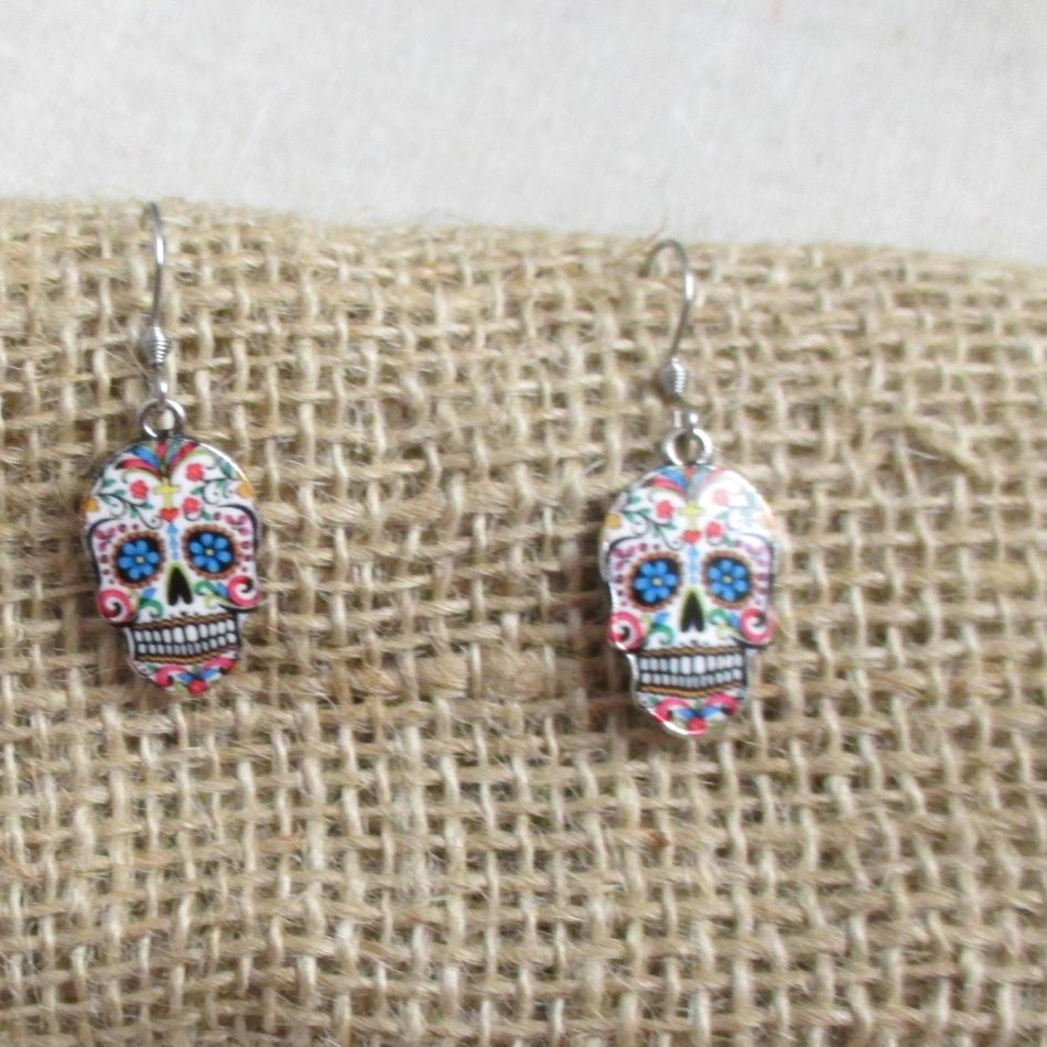 Dia de los Muertos Skull Earrings - VP's Jewelry