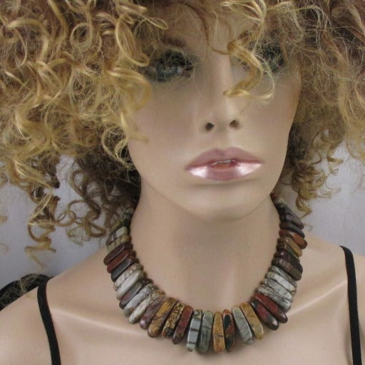 Autumn Hues Gemstone Collar Necklace - VP's Jewelry