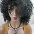 Gemstone Black Agate Pendant on Black Multi-strand Neck Wire - VP's Jewelry