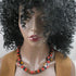 Red Fair Trade Bead Kaziuri Necklace in an Asymmetric Design - VP's Jewelry