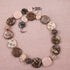 Kazuri Necklace Handmade Brown, Cream & Green Kazuri Beads