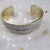 Wide Braided Leather Cuff Bracelet Gold Bangle - VP's Jewelry