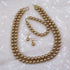 Gold Pearl Necklace, Earrings and Bracelet Handmade - VP's Jewelry  