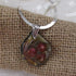 Handmade Dusty Rose Lampwork Glass Bead Pendant Necklace - VP's Jewelry