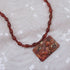 Copper Pendant Necklace Maple Leaf Gemstone Necklace - VP's Jewelry
