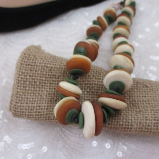 Cream & Honey African Tribal Necklace - VP's Jewelry  