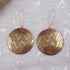 Big Bold Copper Disk Statement Drop Earrings