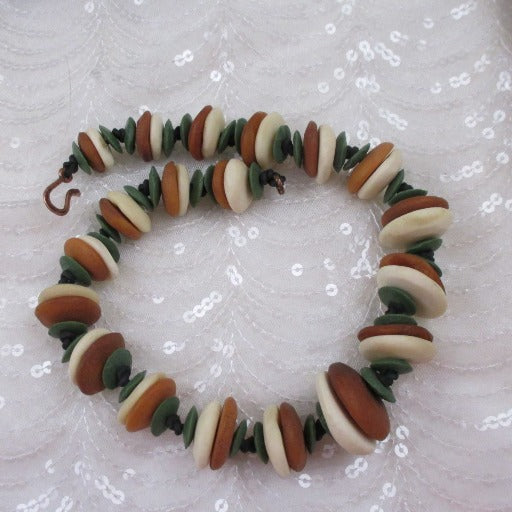 Cream & Honey African Tribal Necklace - VP's Jewelry  