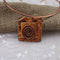 Orange Choker Necklace Handmade Raku Pendant Copper Neck Ring - VP's Jewelry