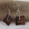 Brown Artisan Handmade Ceramic Earrings Raku Glaze - VP's Jewelry  