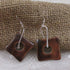 Brown Artisan Handmade Ceramic Earrings Raku Glaze - VP's Jewelry  