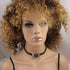 Designer Black Leather Ribbon Choker with Rock Crystal Accent - VP's Jewelry