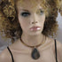 Choker with Statement Large Teardrop Handmade Pendant Raku Glaze - VP's Jewelry