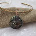 Choker with Statement Iridescent Blue Handmade Pendant Raku Glaze - VP's Jewelry
