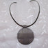 Large Statement Antique Silver Cross Pendant Gunmetal Choker - VP's Jewelry  