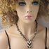 Handcrafted Kazuri Necklace in Handmade Brown & Cream Kazuri Beads - VP's Jewelry  