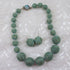 Handmade Aqua Beaded Bead Necklace & Beaded Bead Earrings - VP's Jewelry  