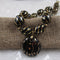 Fair Trade Statement Kazuri Necklace with Black and Gold Pendant - VP's Jewelry  
