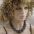Handmade Exotic Blue Beaded Bead Necklace Big Bold Necklace - VP's Jewelry