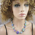 Handmade Designer Set in Blue Leather Polymer Clay - VP's Jewelry  