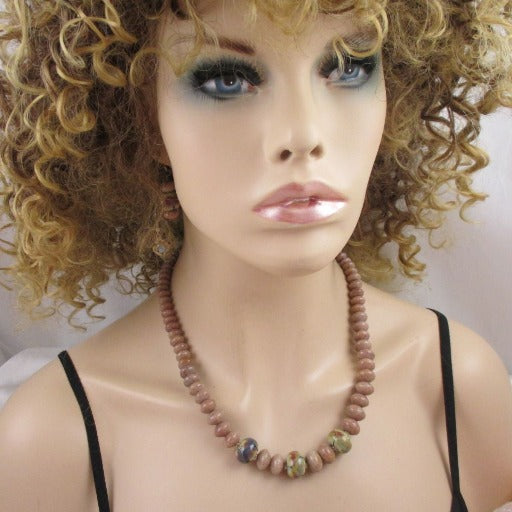 Jasper and Handmade Artisan Necklace and Earrings Jewelry Set - VP's Jewelry  
