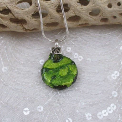 Pink/Green  Handmade Pendant Necklace - VP's Jewelry