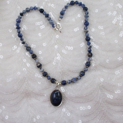 Blue Gemstone Pendant Necklace