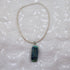 Aqua Designer Handmade Bead Pendant Necklace Sterling Silver Chain - VP's Jewelry