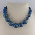 Blue & Yellow Beaded Necklace Handmade Kazuri Beads - VP's Jewelry