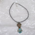 African Antique Silver & Turquoise Pendant Necklace - VP's Jewelry