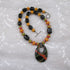 African Kazuri Necklace in Black, Green and Buttercup - VP's Jewelry