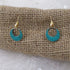 Turquoise Inlay Gold Hoop Earrings - VP's Jewelry