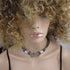 Silver Metallic Cord Silver & Ceramic Handmade Necklace - VP's Jewelry