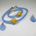 Ribbon Choker Bracelet & Sea Glass Earrings  - VP's Jewelry
