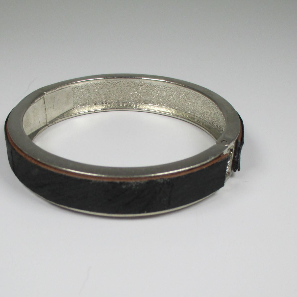 Silver Bangle Bracelet Leather Insert - VP's Jewelry
