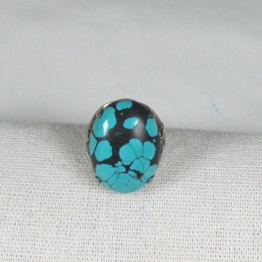 Man's Southwestern Turquoise Silver Ring Size 11 - VP's Jewelry