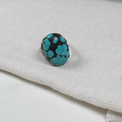 Man's Southwestern Turquoise Silver Ring Size 11 - VP's Jewelry